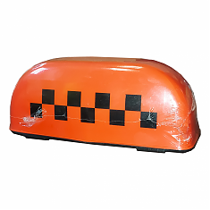 Знак такси 9 шашек (Фонарь TAXI "шашки") м. оранжевый
