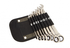 Набор ключей трещоточных комбинированных 8 шт.