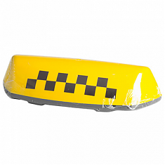 Знак такси 9 шашек (Фонарь TAXI "шашки") б. желтый